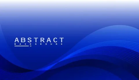 Abstract background in shades of blue with wavy fluid lines dynamic shapes and Illustrazione stock