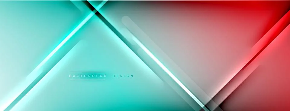 Abstract background. Shadow lines on bright shiny gradient background. 库存插图