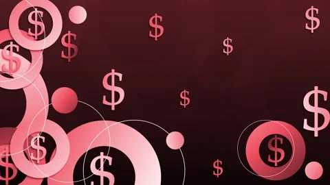 Abstract background with shape circles and dollar signs showing money finan.. Stockbeeldmateriaal 337880300