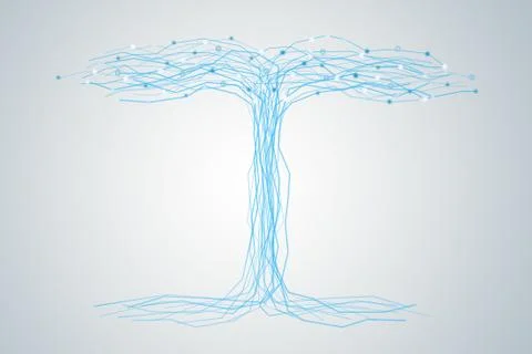 Abstract Background With Shape Of Tree Stock Illustration