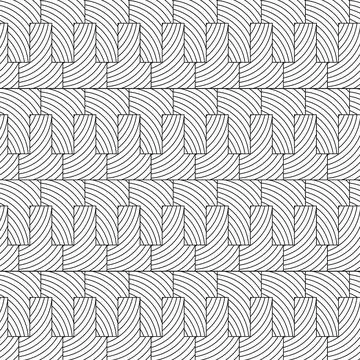 An abstract background of shapes created from black lines. Stock Photos