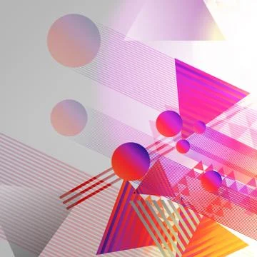 Abstract Background with Shapes, Patterns - Vector Illustration Illustrazione stock