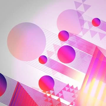 Abstract Background with Shapes, Patterns - Vector Illustration Stock Illustration