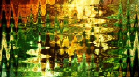 Abstract background with sharp shapes in green, yellow and ocre tones Stock Illustration