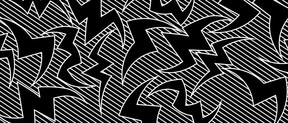 Abstract background with sharp shapes. Modern black and white background. Vector Illustrazione stock