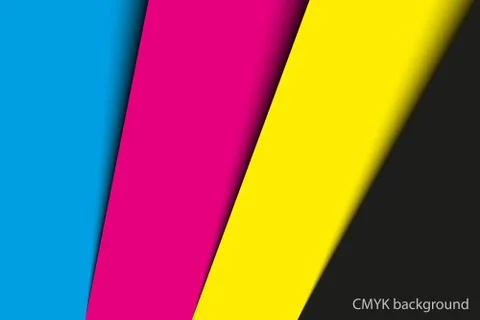 Abstract background, sheets of paper in cmyk colors, vector illustration Stock Illustration