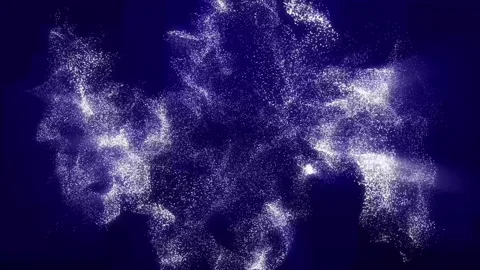 Abstract background shining blue colorful particles dust background Stock Footage 172303675