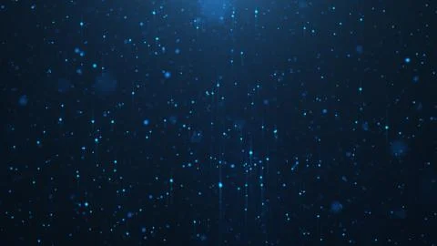 Abstract background of shining particles, digital sparkling blue particles Stock Illustration