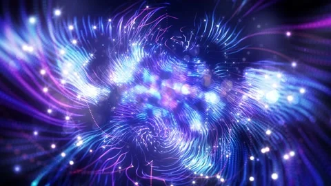 Abstract background shining particles objects energy fluctuating loop Stock Footage 162832457