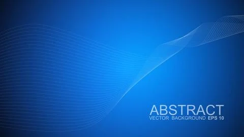 Abstract background with shining waves. Futuristic technology concept. Vect.. Stock Illustration