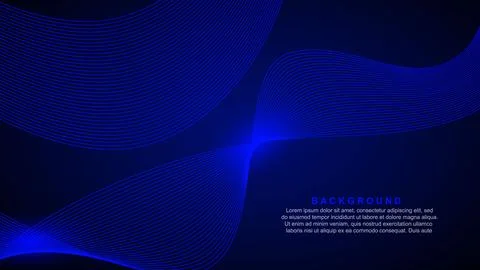 Abstract background with shining waves. Shiny moving lines design element. .. Stock Illustration