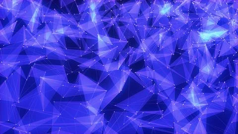 Abstract background of shiny blue and purple glass triangles with lines and.. Stock Illustration