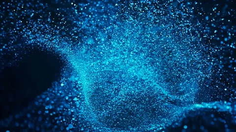 Abstract background of shiny blue particles Stock Footage 302450459