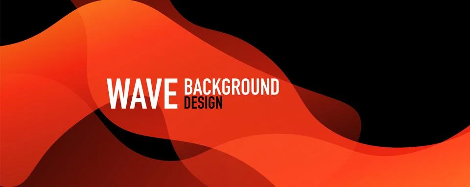 Abstract background - shiny fluid gradients and overlapping waves. Vector Stock Illustration