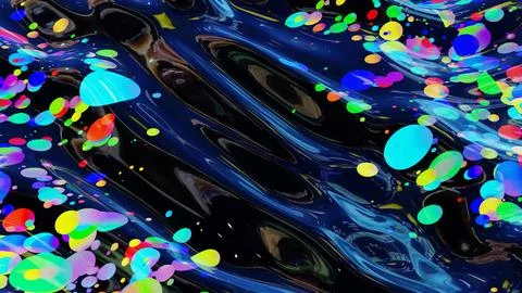 Abstract background of shiny glossy surface like wavy transparent liquid with 스톡 일러스트