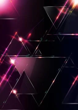 Abstract background, shiny glowing triangles, 스톡 사진