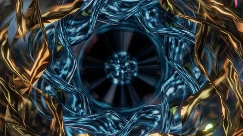 Abstract background shiny objects movement rotation play of light. Stock-Footage 271496492