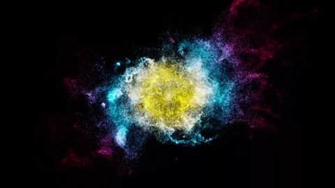 Abstract background shiny particles energy waves outburst and transformation Video stock 256217809