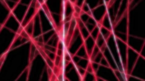 Abstract background shiny red lines lights glitter structure rotating loop 库存影片 168101007