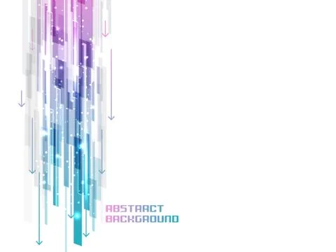Abstract background with shiny straight lines, glitter and arrows. Stock Illustration