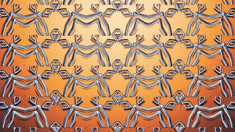 Abstract background with shiny symmetrical shapes 스톡 동영상 134823286