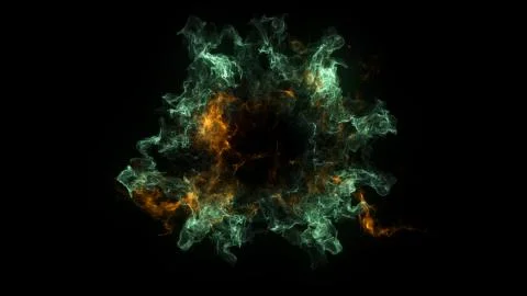 Abstract background with Shockwave explosion on black backdrop Stock Illustration