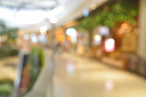 Abstract background of shopping mall, shallow depth of focus. Stock Photos