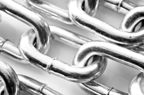 Abstract background of a silver chain Stock Photos