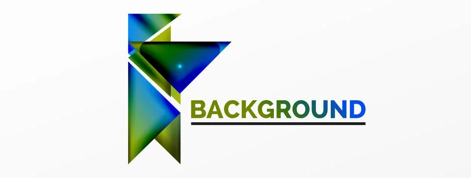 Abstract background. Simple color geometric shapes composition with 3d effect Illustrazione stock