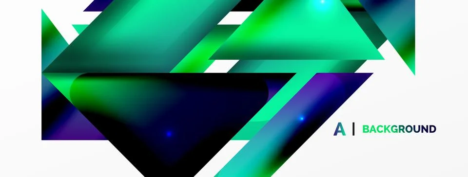 Abstract background. Simple color geometric shapes composition with 3d effect 库存插图