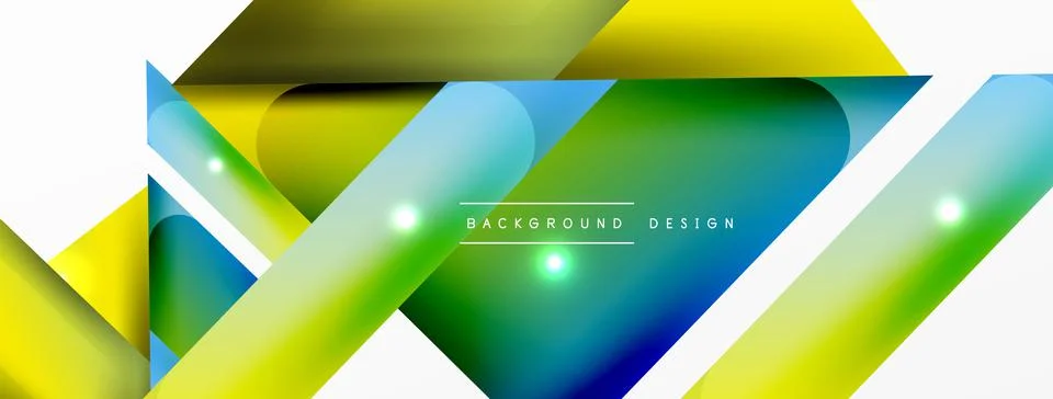 Abstract background. Simple color geometric shapes composition with 3d effect Stock Illustration