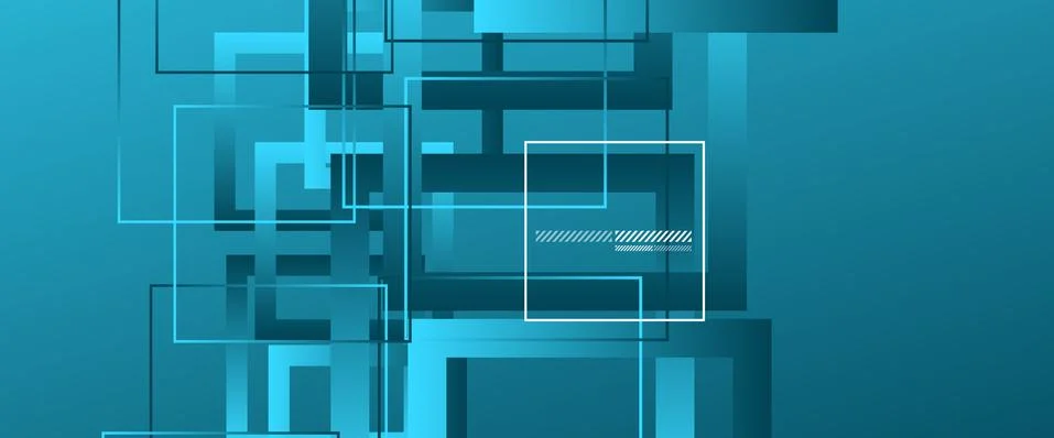 Abstract background with simple square or rectangle geometrical shapes Stock Illustration