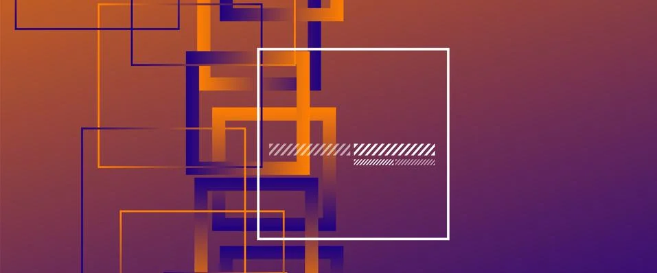 Abstract background with simple square or rectangle geometrical shapes Stock Illustration