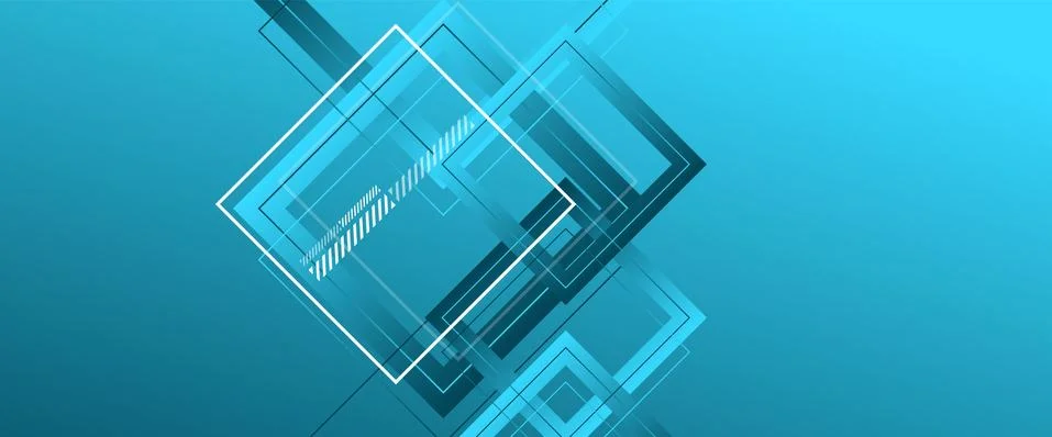 Abstract background with simple square or rectangle geometrical shapes Stock Illustration