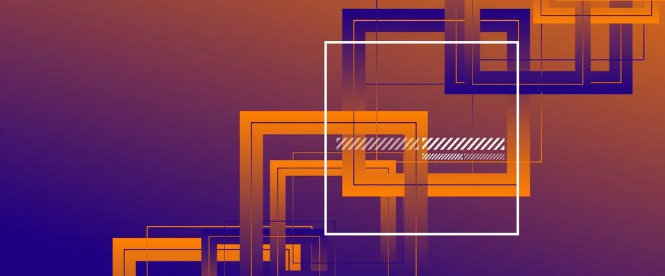 Abstract background with simple square or rectangle geometrical shapes Stock Illustration