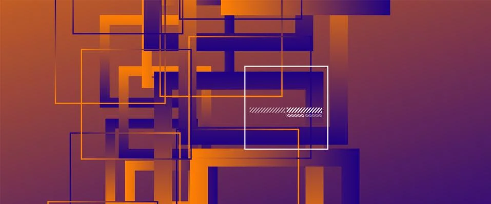 Abstract background with simple square or rectangle geometrical shapes Stock Illustration