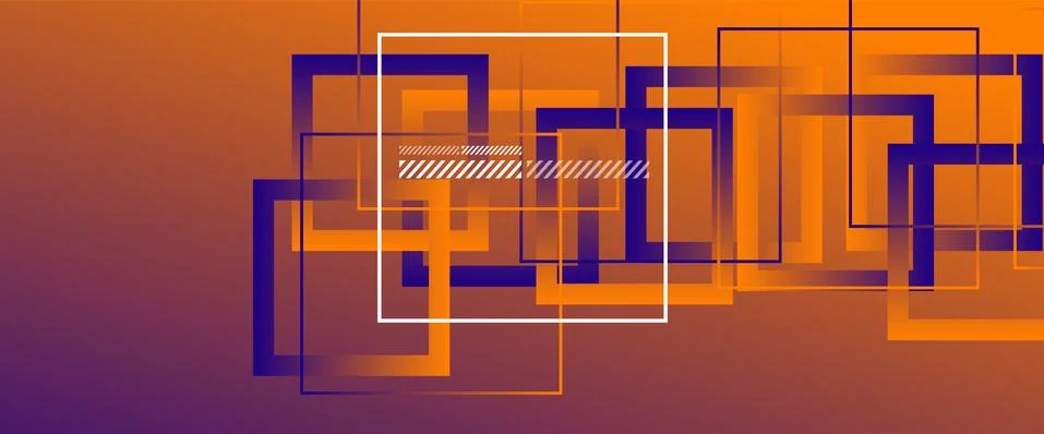 Abstract background with simple square or rectangle geometrical shapes Stock Illustration