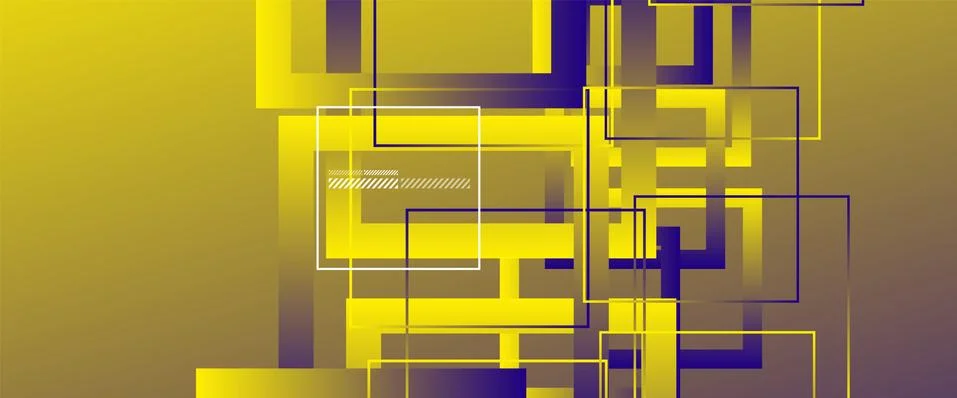 Abstract background with simple square or rectangle geometrical shapes Stock Illustration