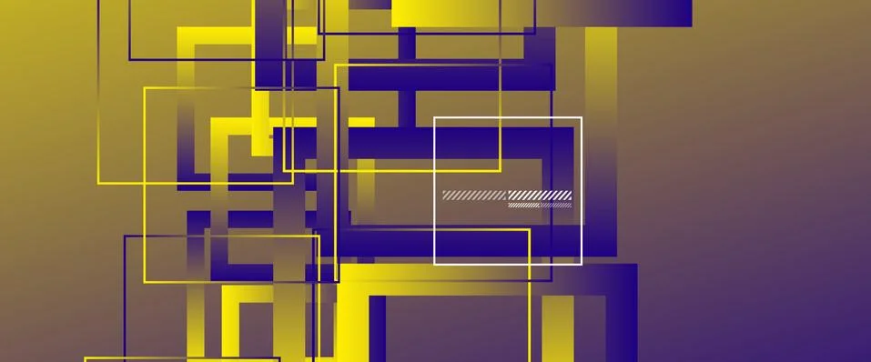 Abstract background with simple square or rectangle geometrical shapes Stock Illustration