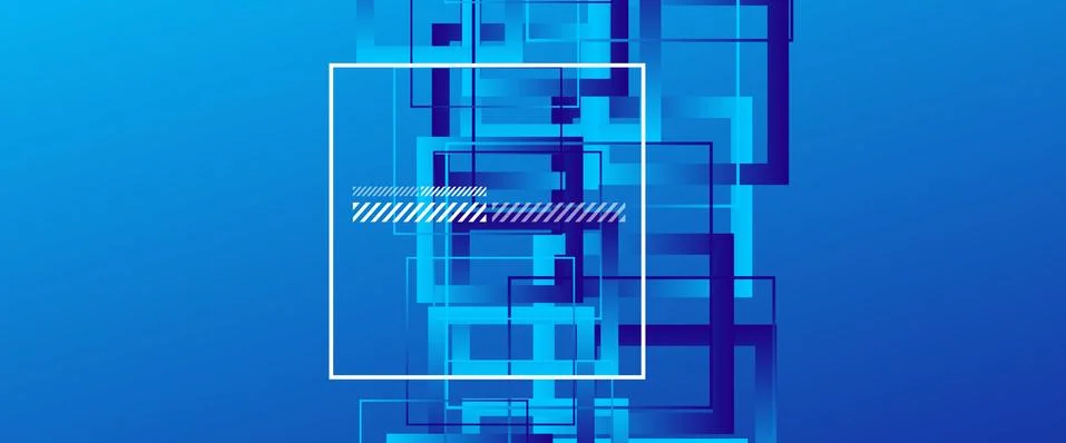 Abstract background with simple square or rectangle geometrical shapes Stock Illustration