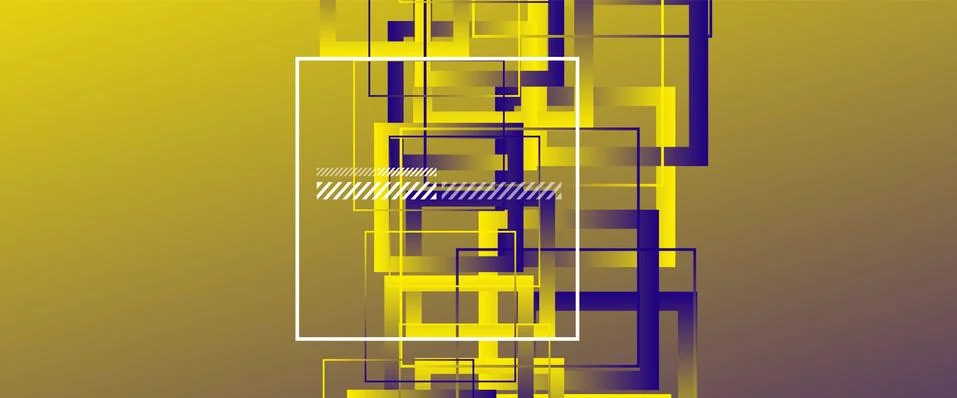 Abstract background with simple square or rectangle geometrical shapes Stock Illustration