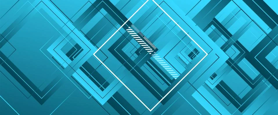 Abstract background with simple square or rectangle geometrical shapes Stock Illustration