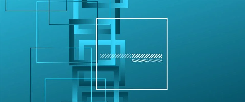 Abstract background with simple square or rectangle geometrical shapes Stock Illustration