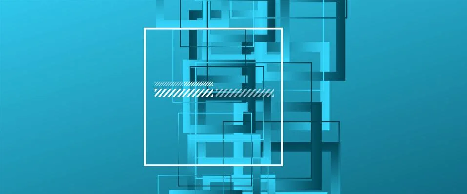 Abstract background with simple square or rectangle geometrical shapes Stock Illustration