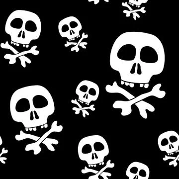 Abstract background with skulls Stock Illustration