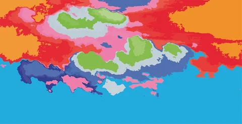 Abstract background, sky and clouds, vector illustration. Stock Illustration