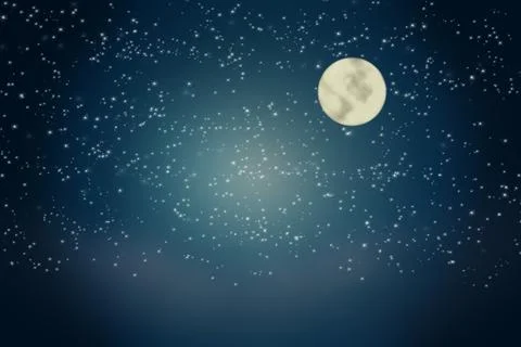 Abstract background of the sky with the moon Stock Illustration