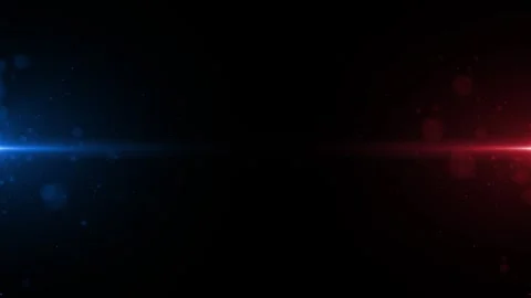 Abstract background with slowly moving particles and confetti on a red and blue Stock Footage 242508321