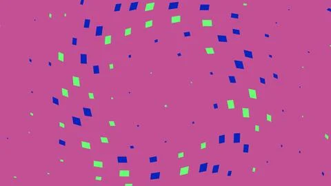 Abstract background with small blue and green rectangles Stock Illustration