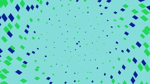 Abstract background with small blue and green diamond shapes Stock Illustration
